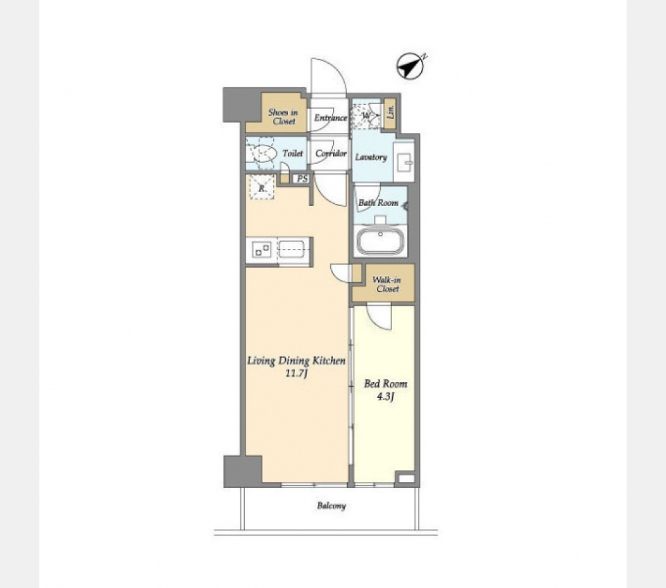 【新築ペット可】市谷台町坂フロント0102号室の間取り図