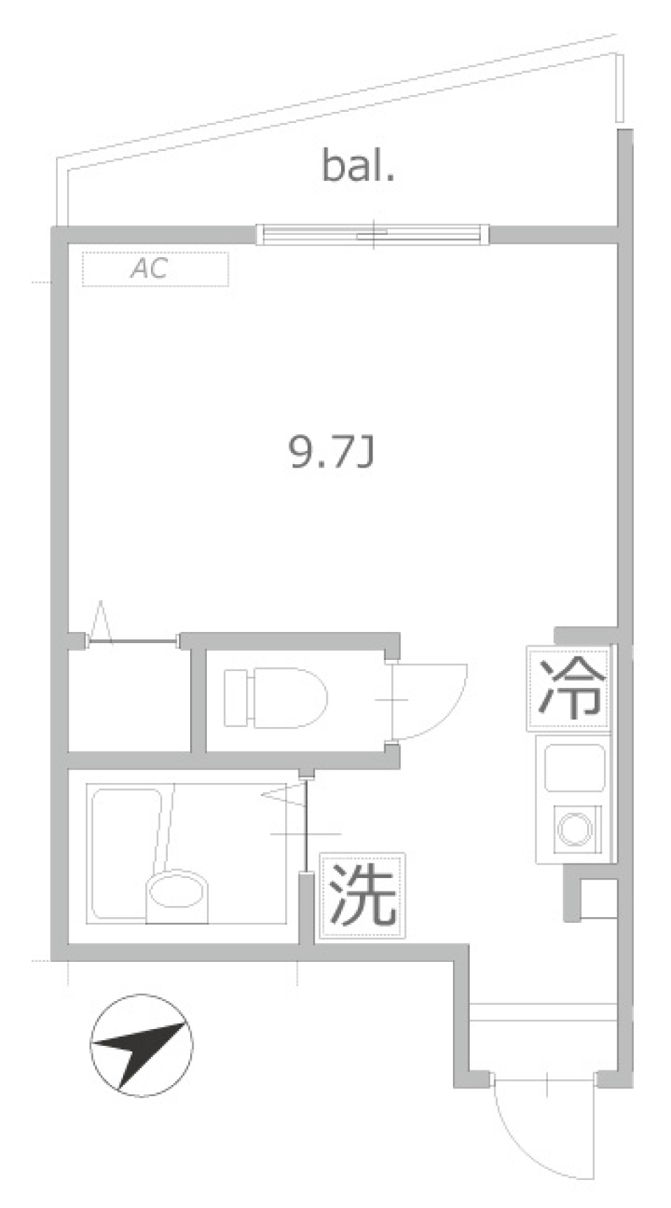 ブロッサムテラス町屋　101号室の間取り図