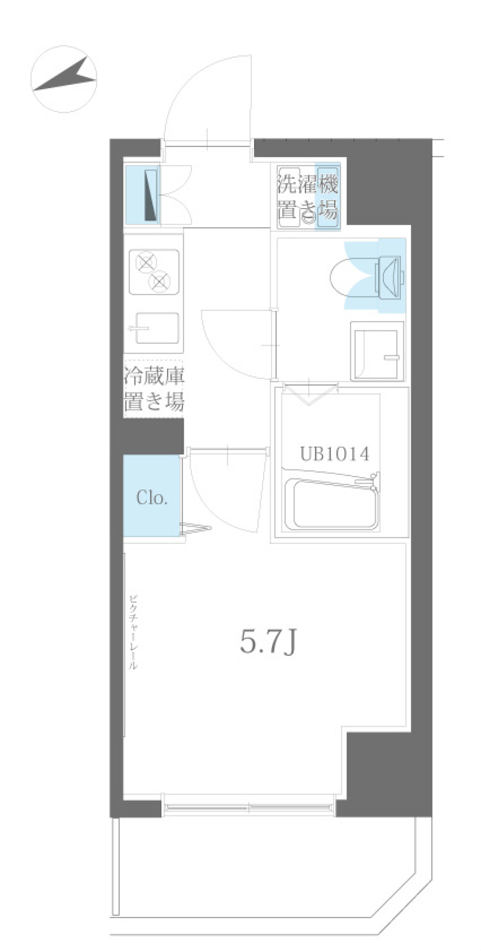 キュートなウォールと私の相棒　ペット可の間取り図