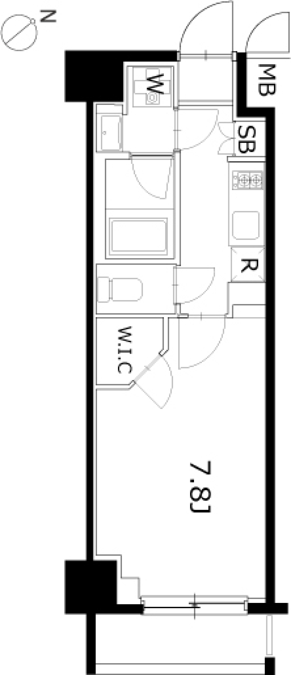 ケーディーエックスレジデンス豊洲 123号室の間取り図