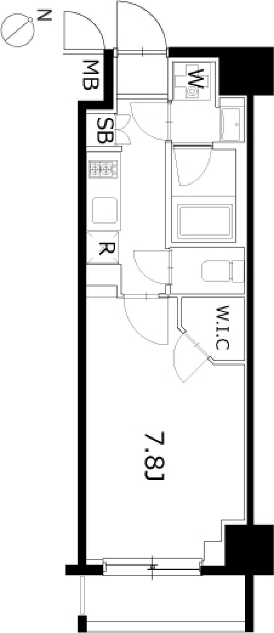 ケーディーエックスレジデンス豊洲　507号室の間取り図