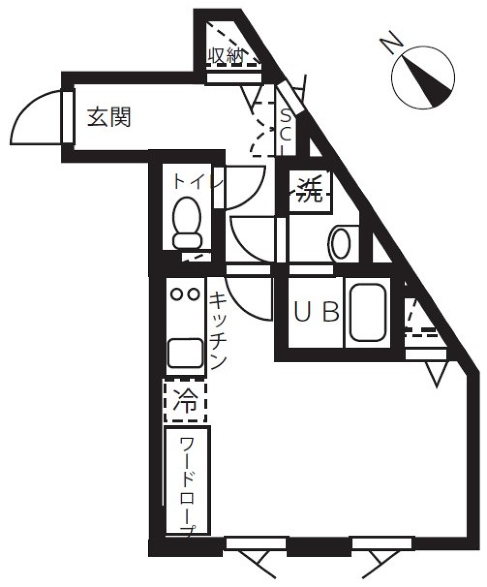 尻尾振り振り、鼻ぺちゃOK！ ペット可の間取り図