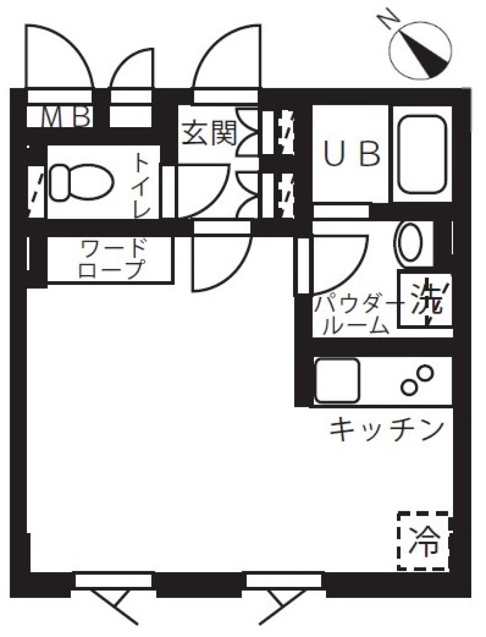 おしゃれな空間で二人で過ごそう ペット可の間取り図