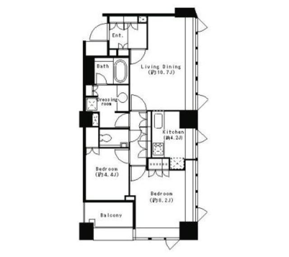 目黒区下目黒２丁目　家族で眺める景色【目黒駅徒歩6分】の間取り図