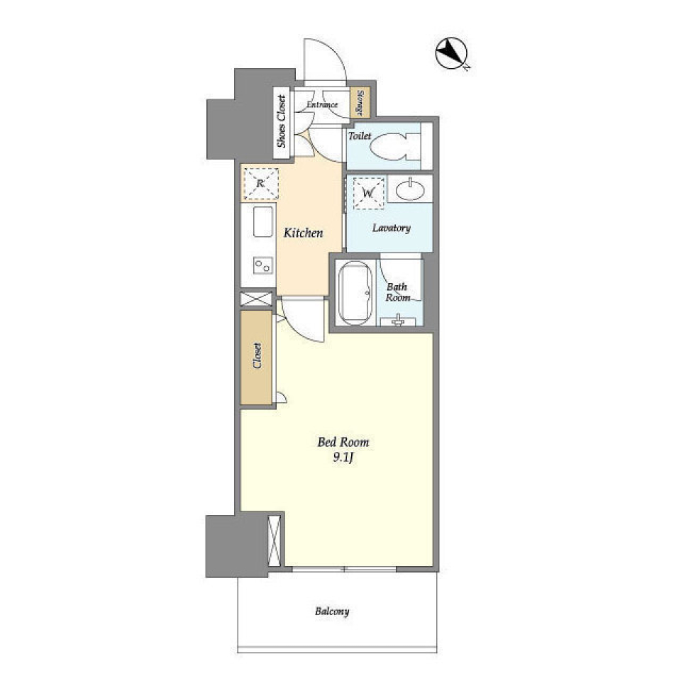 フロンティア新宿タワー 706号室の間取り図