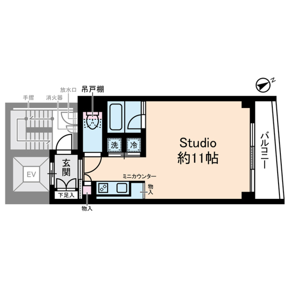 【事務所利用可】なんだか質感が良いの間取り図