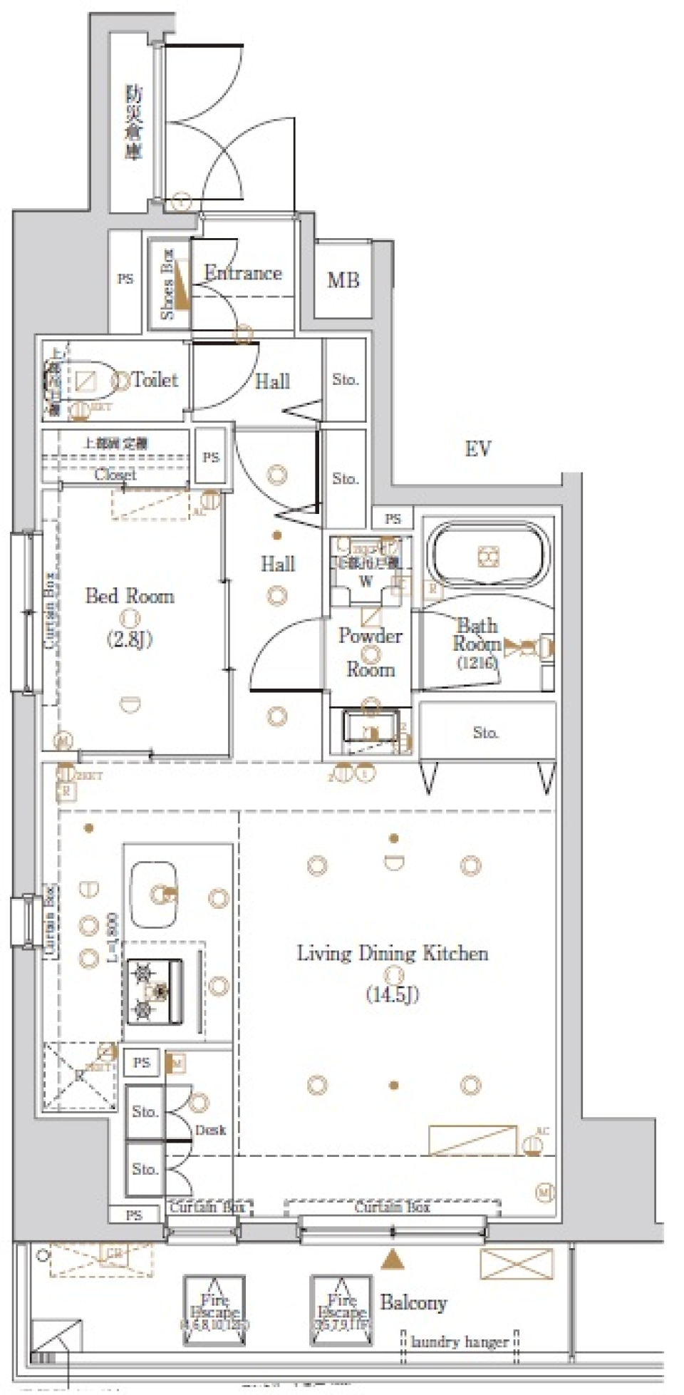 【デザイナーズ】1LDKに魅力を詰め込みましたの間取り図