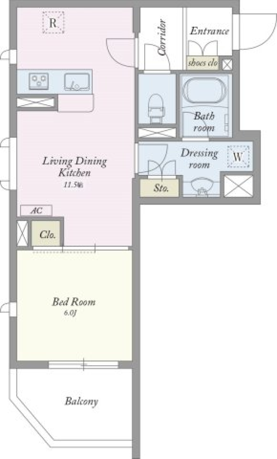  東京住まいだけどゆとりのある空間で... トランクルーム付の間取り図