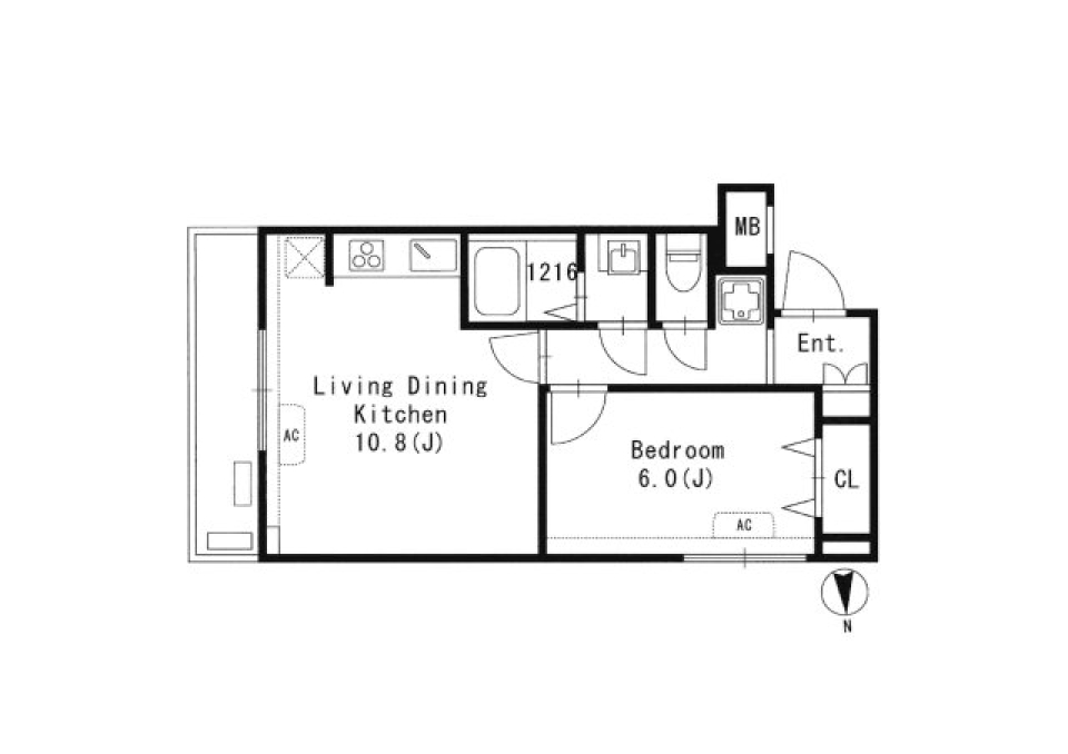 GRANPASEO文京小日向 204号室の間取り図