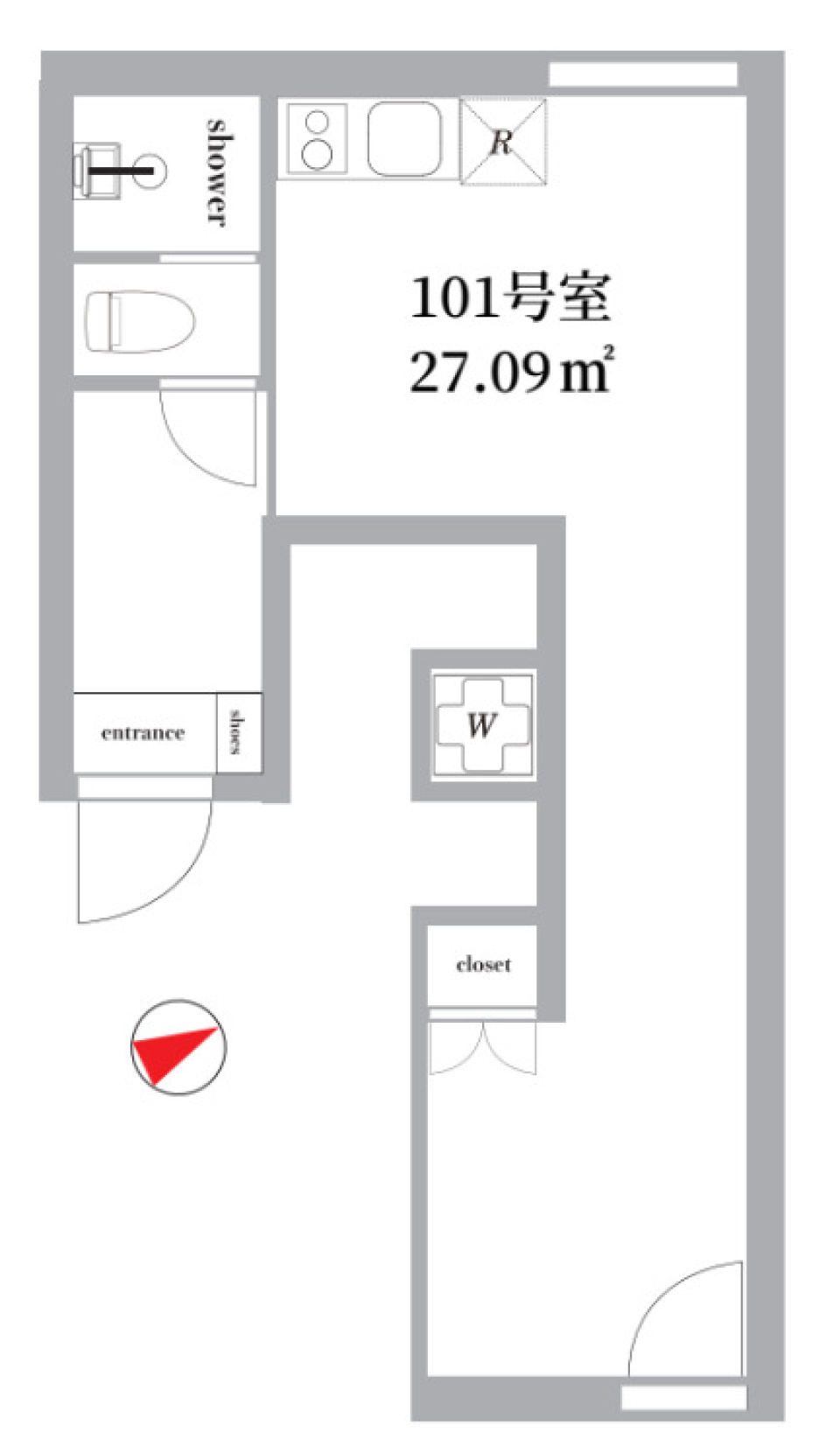 門前中町の暮らし方［ペット可］の間取り図