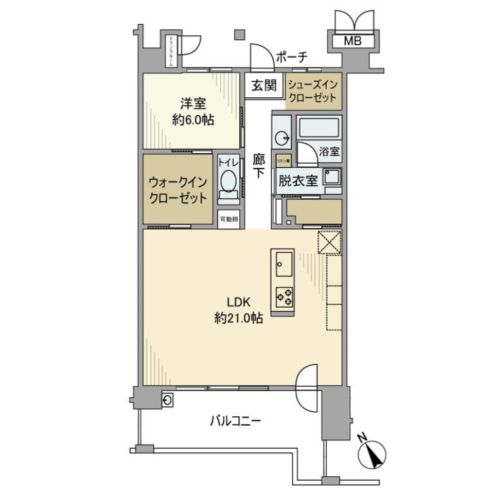オーベル吉祥寺ＥＡＳＴ　308号室の間取り図