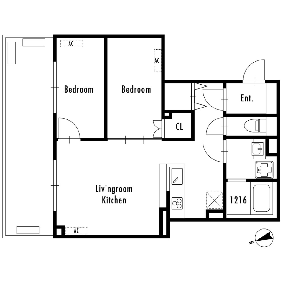 GRANPASEO市谷仲之町　405号室の間取り図