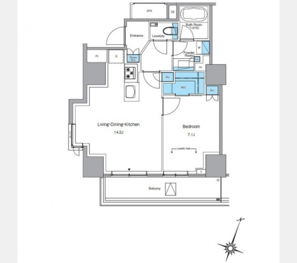 生活の質を上げる共有スペース充実したマンション　渋谷駅徒歩12分の間取り図