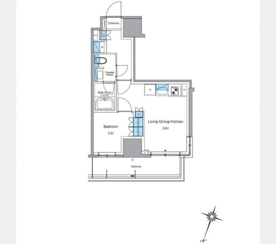 生活の質を上げる共有スペース充実したマンション　渋谷駅徒歩12分の間取り図
