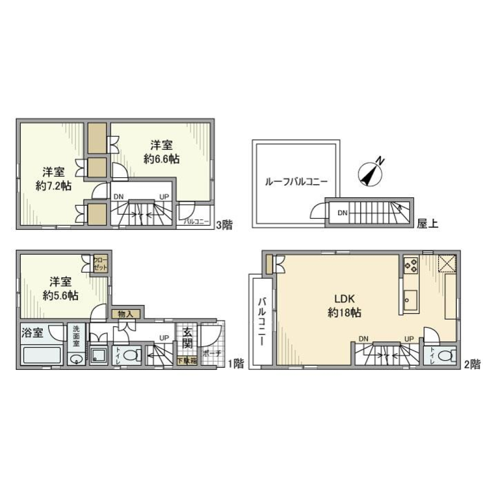 西馬込戸建の間取り図
