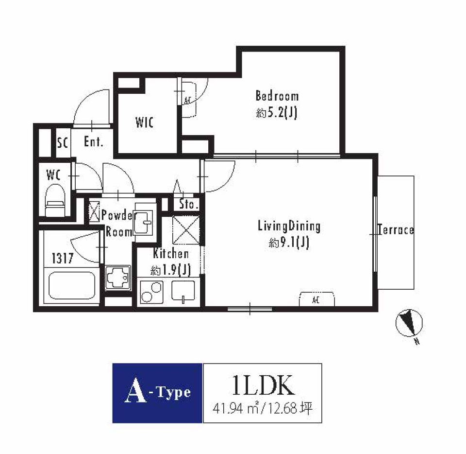 GRANPASEO西新宿 101号室の間取り図