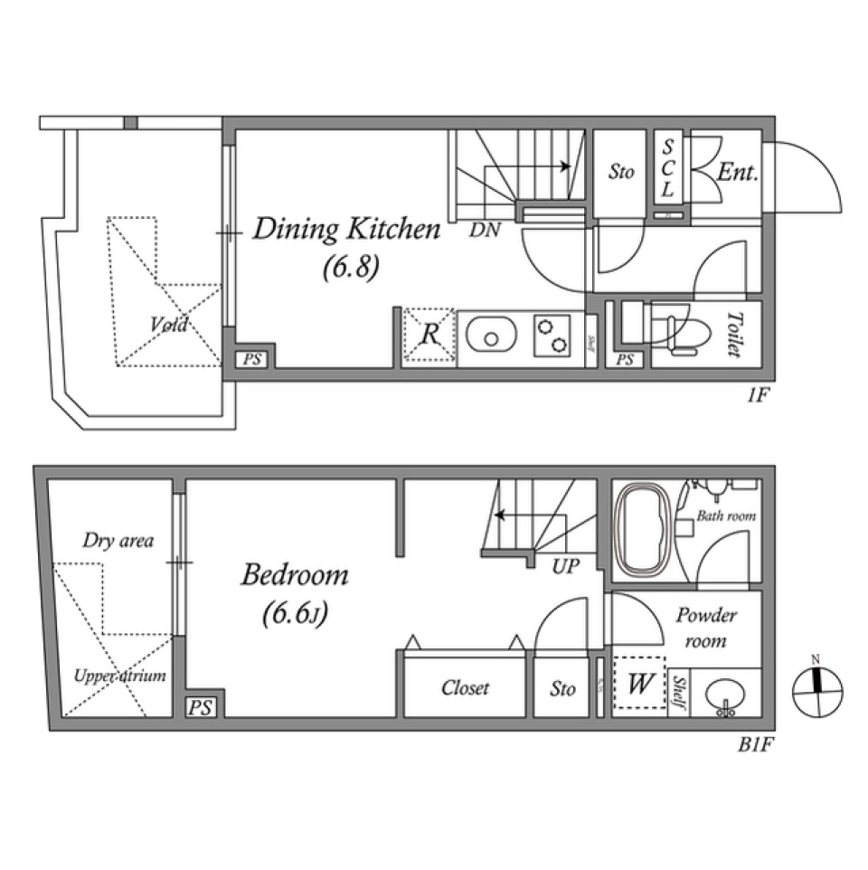 Ｔ&rsquo;ｓ　ＳＱＵＡＲＥ　ＫＡＧＵＲＡＺＡＫＡ 0104号室の間取り図