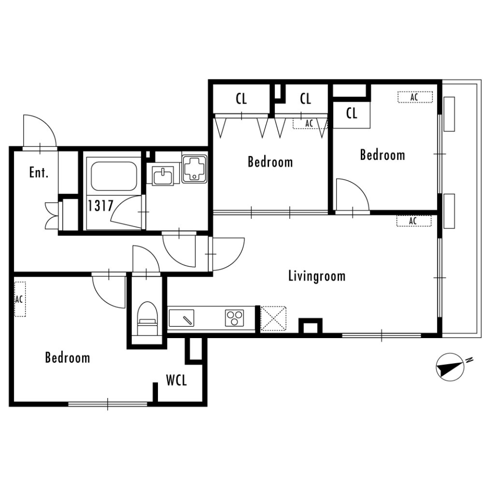 GRANPASEO市谷仲之町 401号室の間取り図