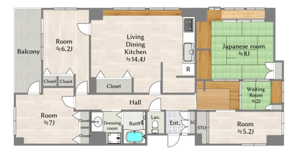 ジャパンディがきっと似合う！の間取り図