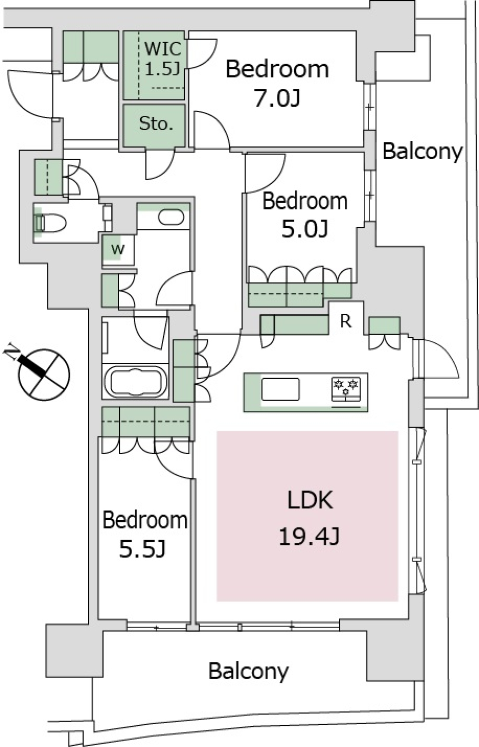 緑のカーテン［ペット可］の間取り図