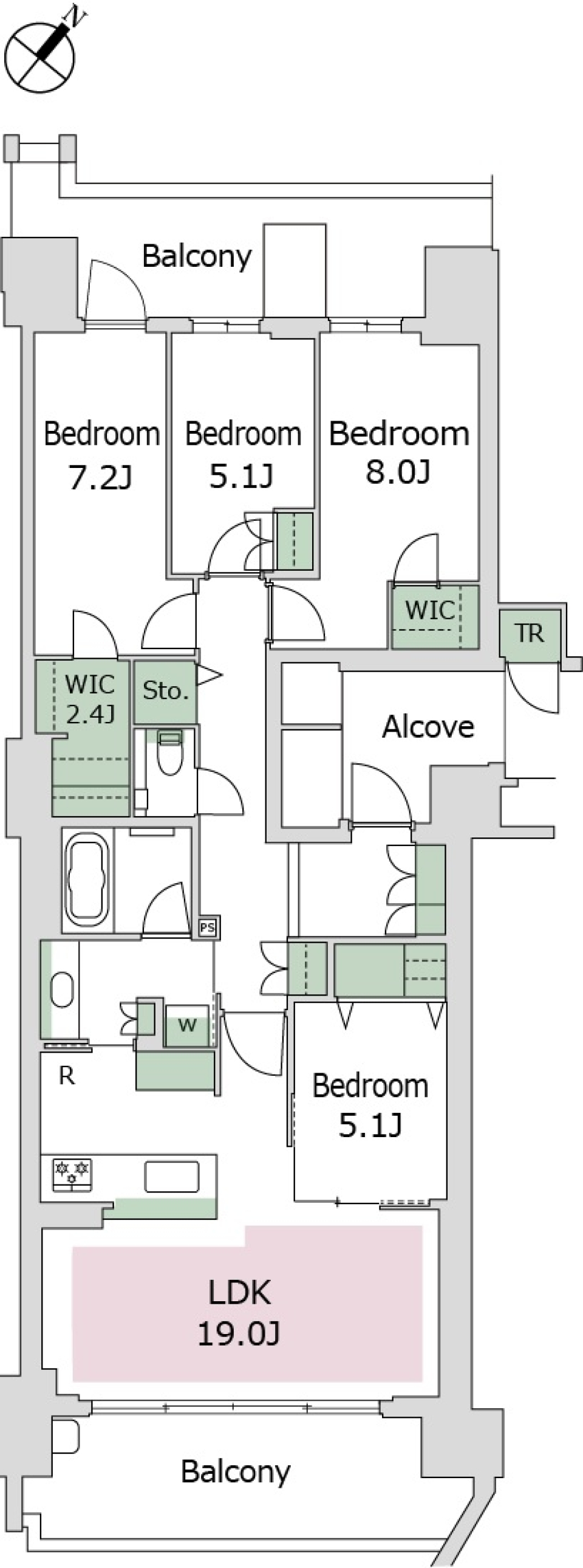 煌めく水面に寄り添う［ペット可］の間取り図