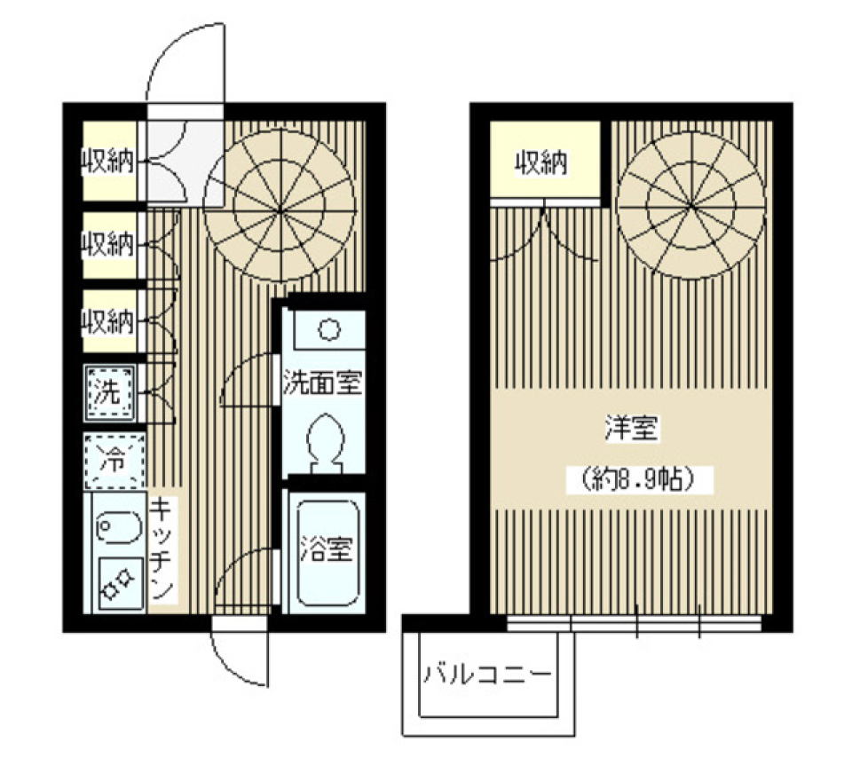 【デザイナーズ】螺旋階段の先に&hellip;の間取り図