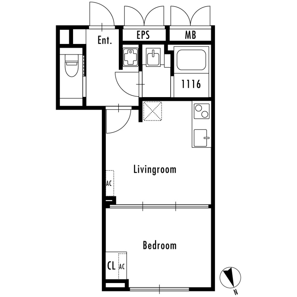 GRANPASEO市谷仲之町　103号室の間取り図