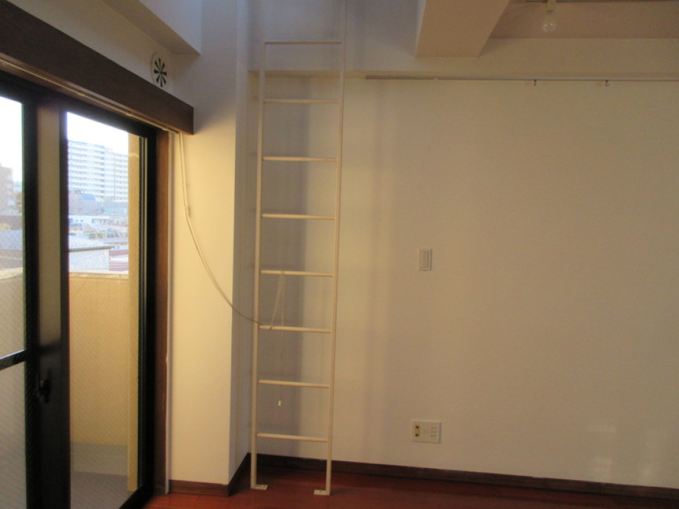 梯子を上るとルーフバルコニーへ！