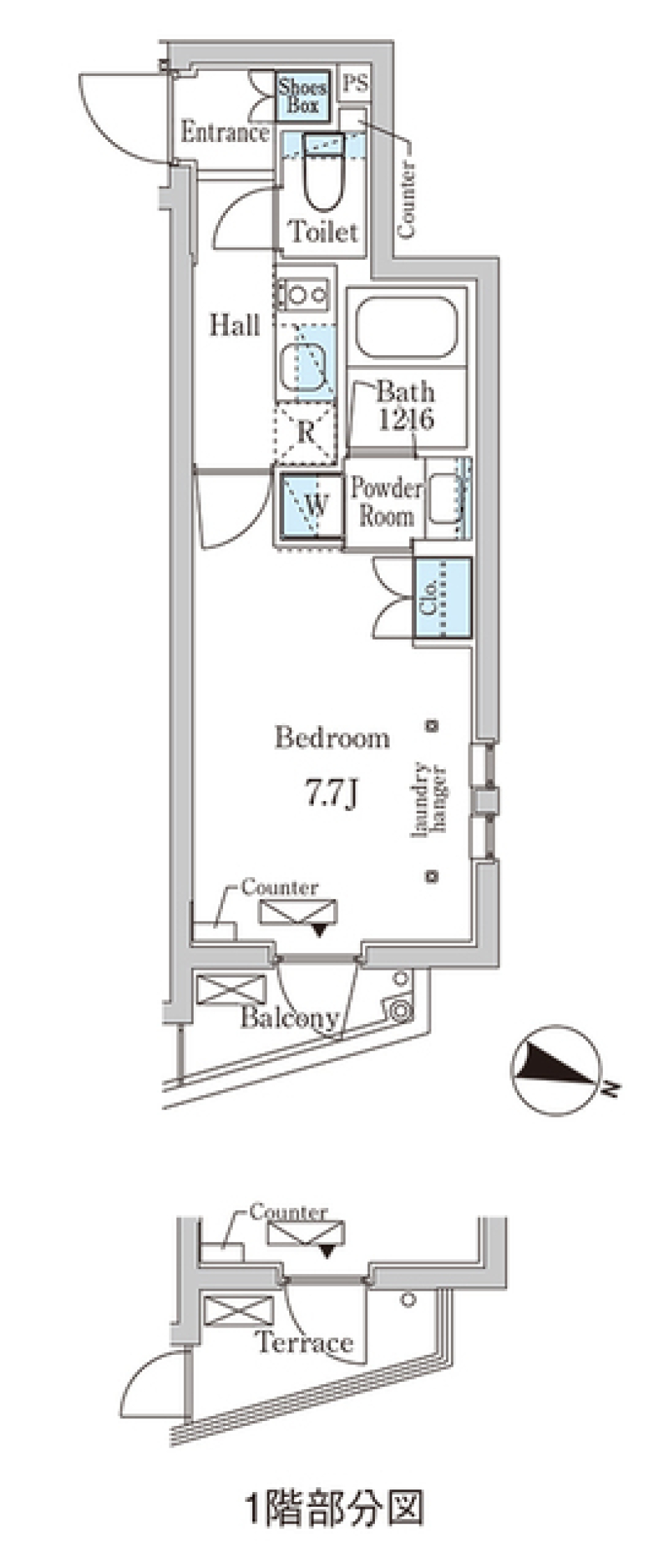 ジオエント大塚　501号室の間取り図