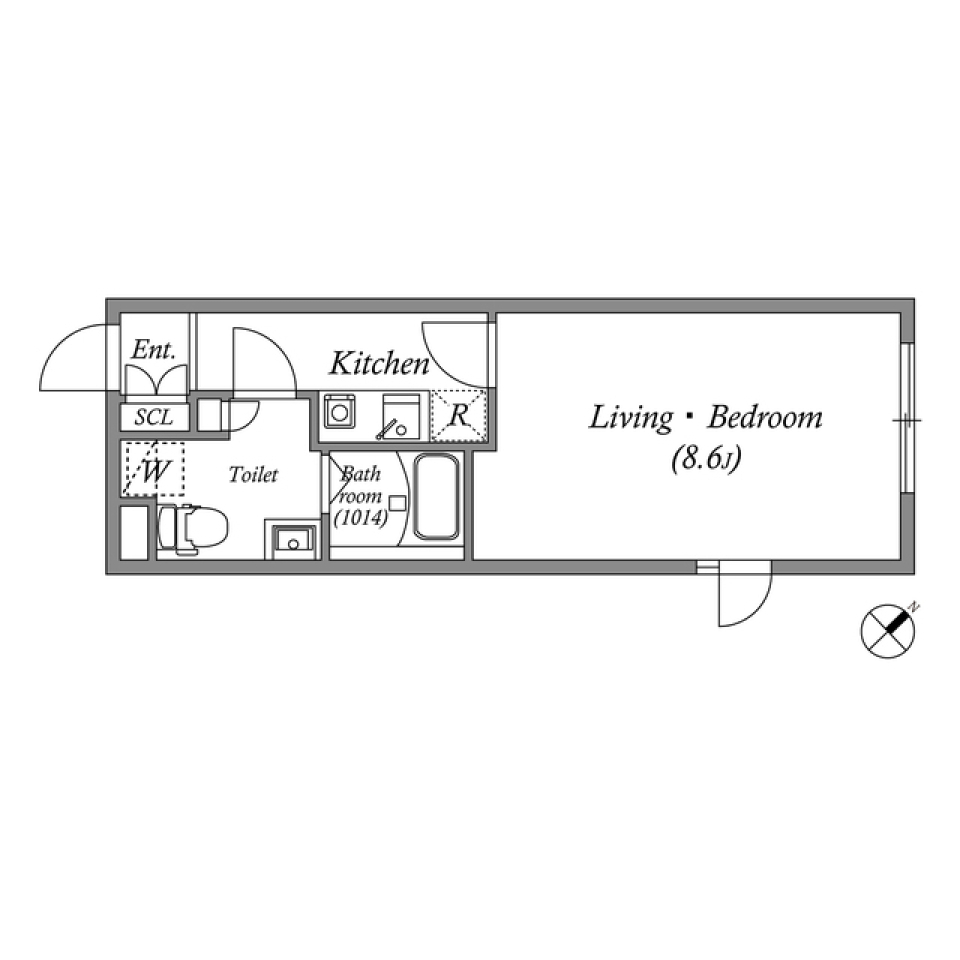 LIVART  SEASON南台　302号室の間取り図