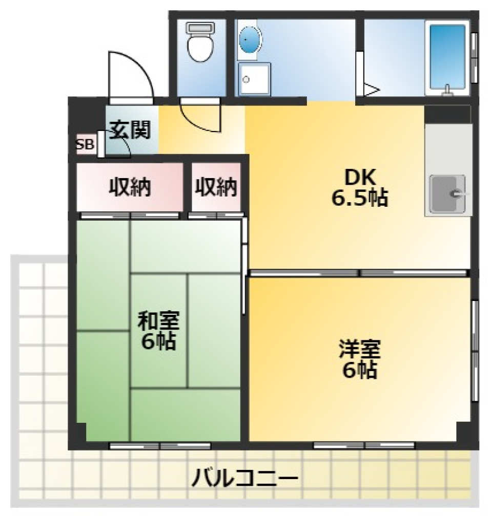 メゾンド久が原　302号室の間取り図