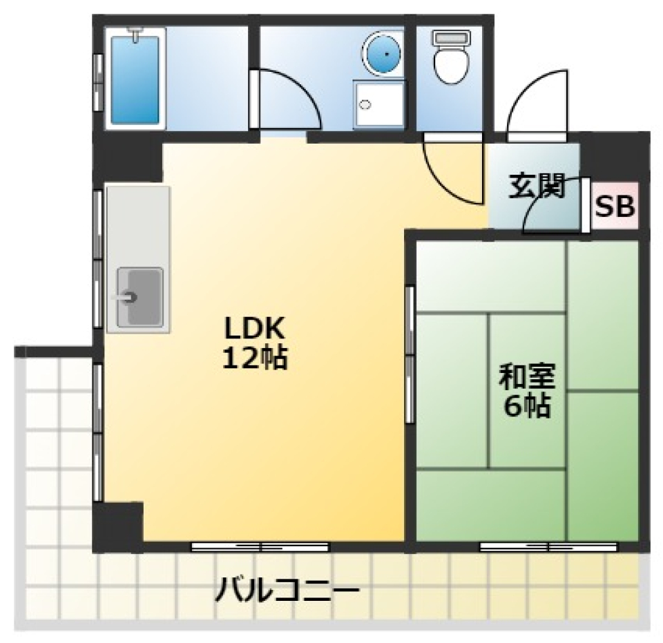 メゾンド久が原　101号室の間取り図