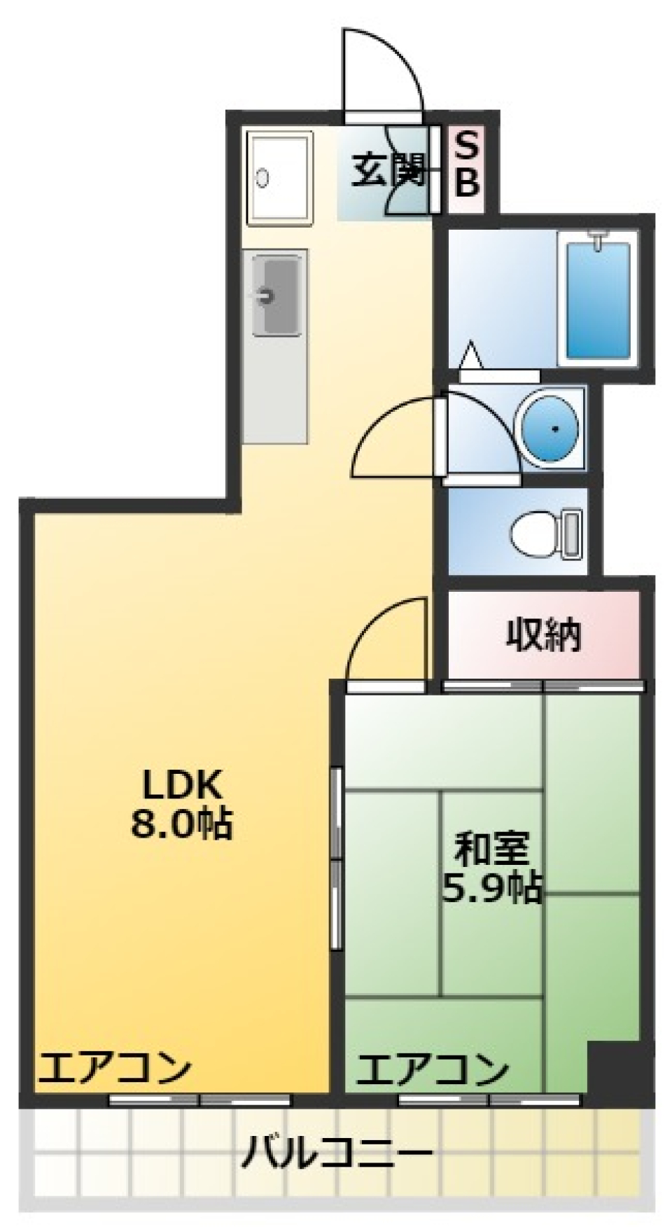 花こう第1ビル　206号室の間取り図