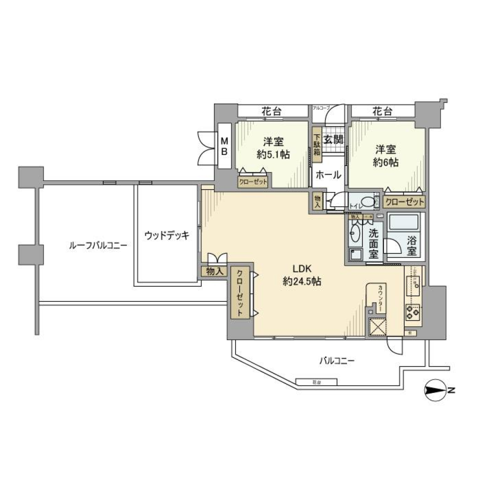 エコヴィレッジ板橋本町 901の間取り図