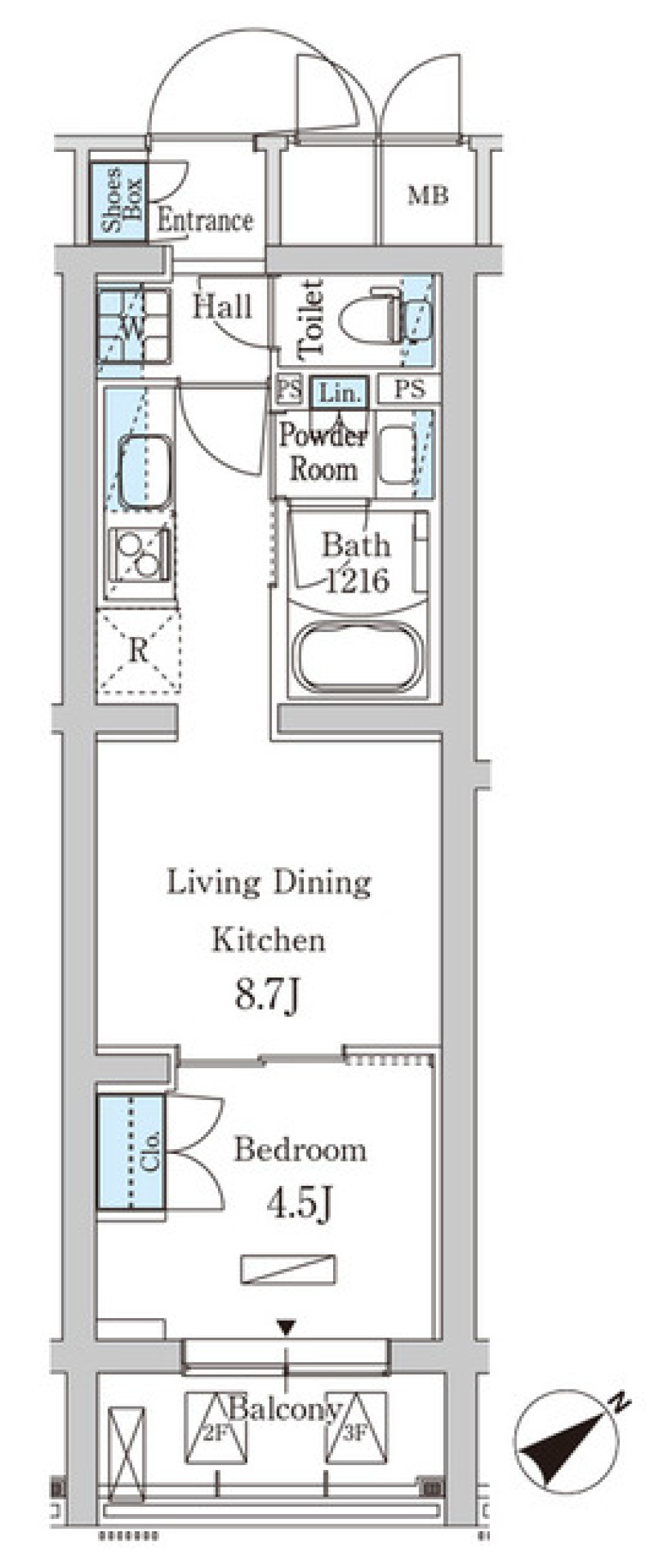 パークアクシス北千束ＭＯＣＸＩＯＮ　303号［新築］の間取り図