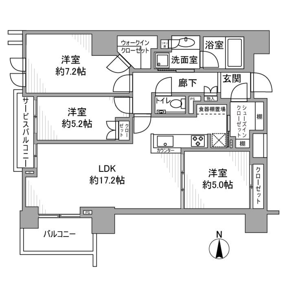アトラスタワー本郷駅前　1002の間取り図