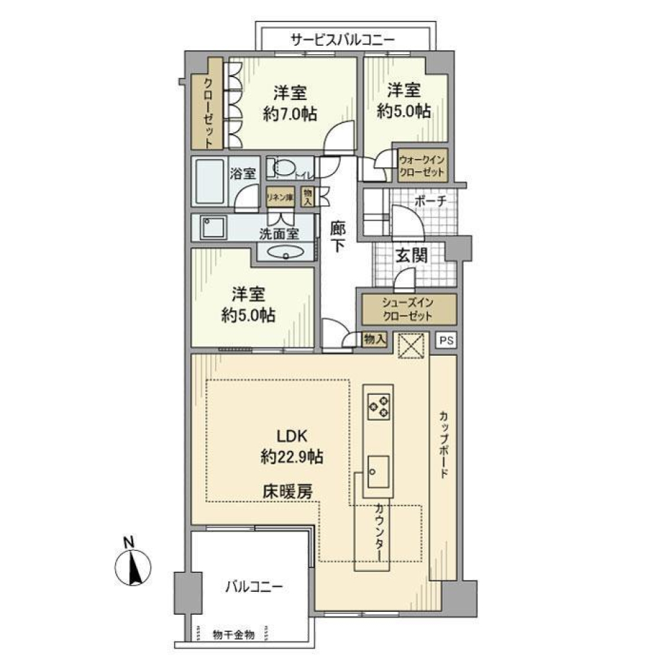 グランドメゾン自由ヶ丘テラス２　212の間取り図