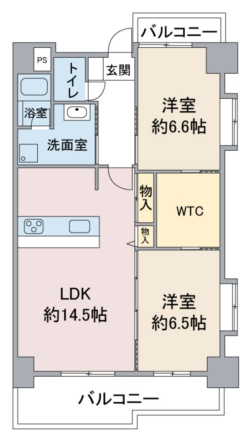 Hill Palace IKAI 1003号室の間取り図