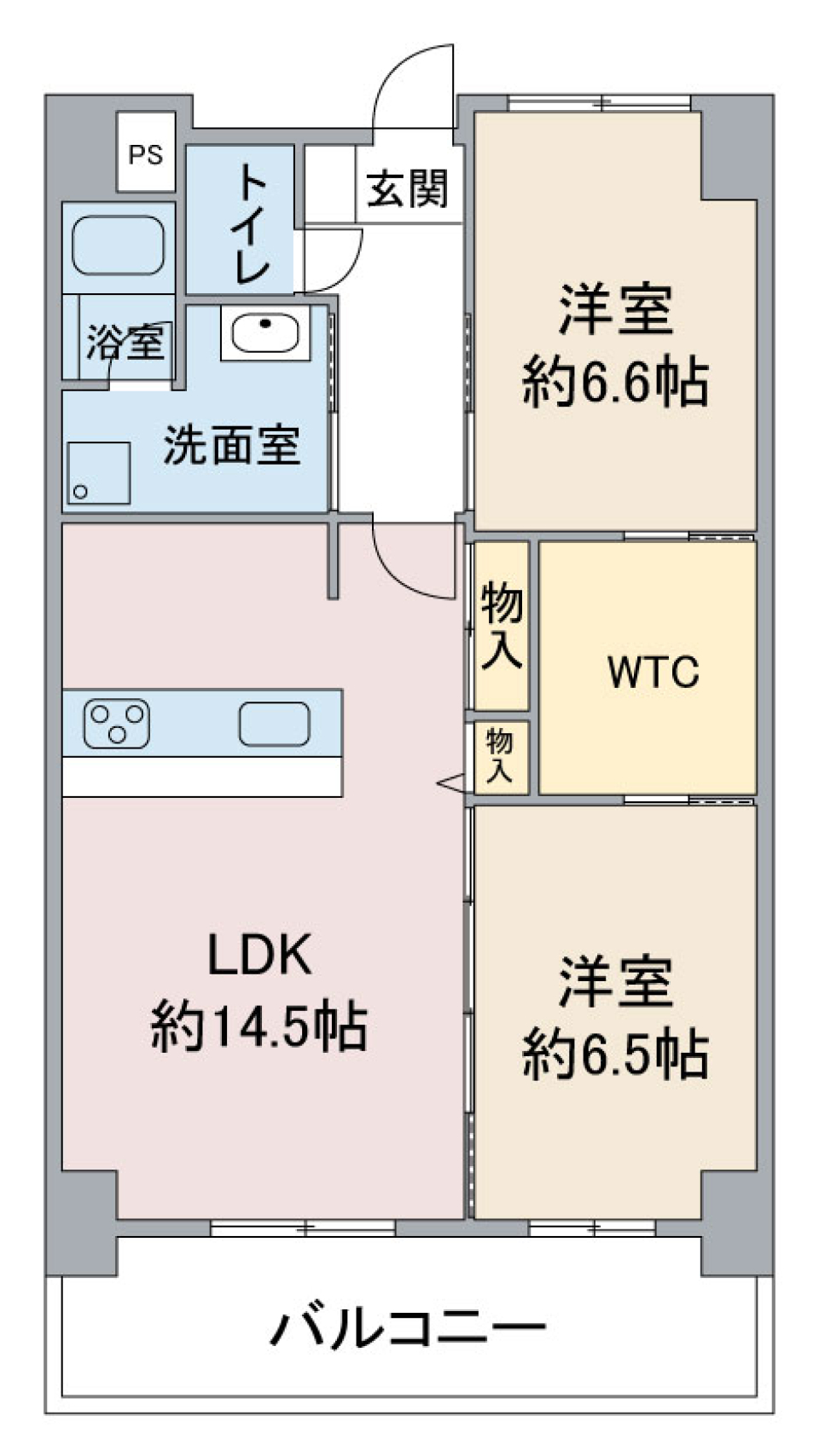Hill Palace IKAI 502号室の間取り図