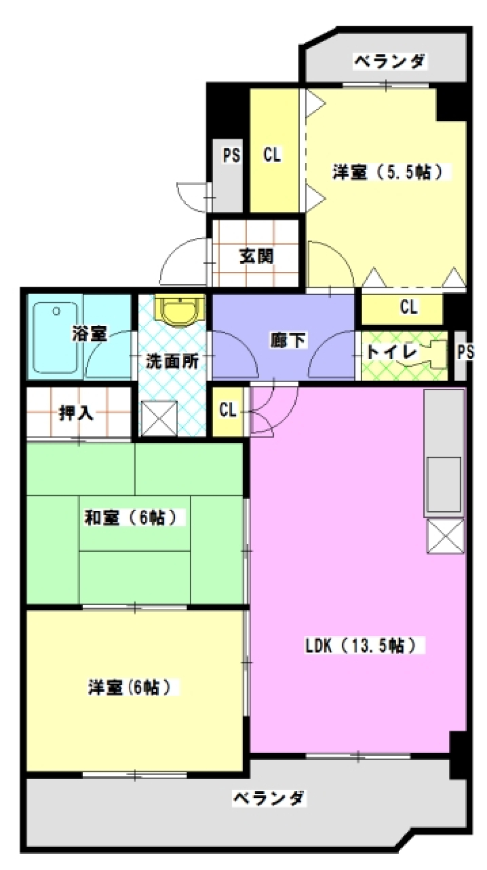 カオシンパレス　203の間取り図