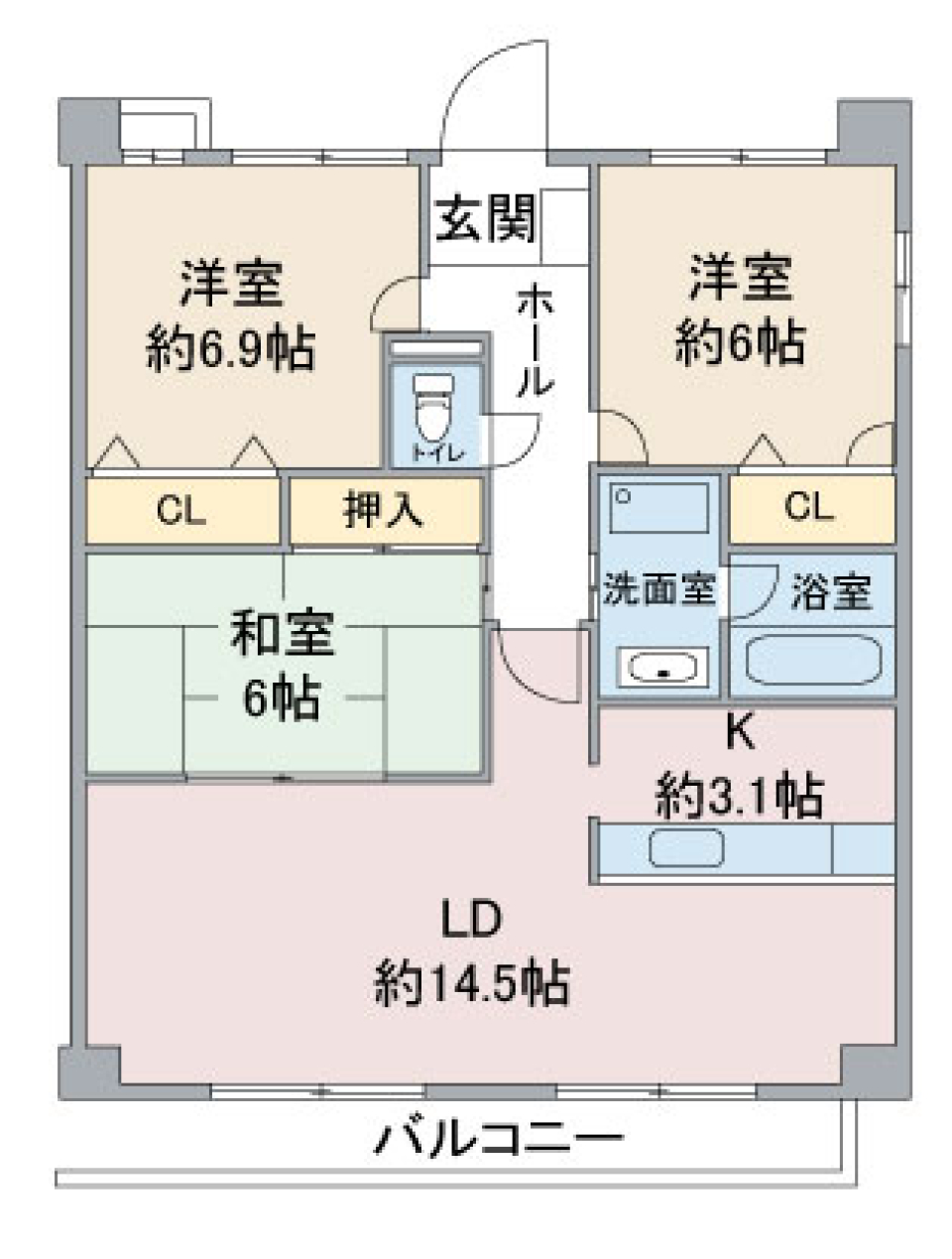 グランハート　401の間取り図