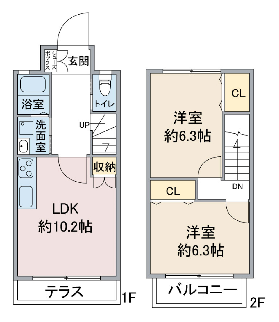 アプトＩＲＩＢＡ　Cの間取り図