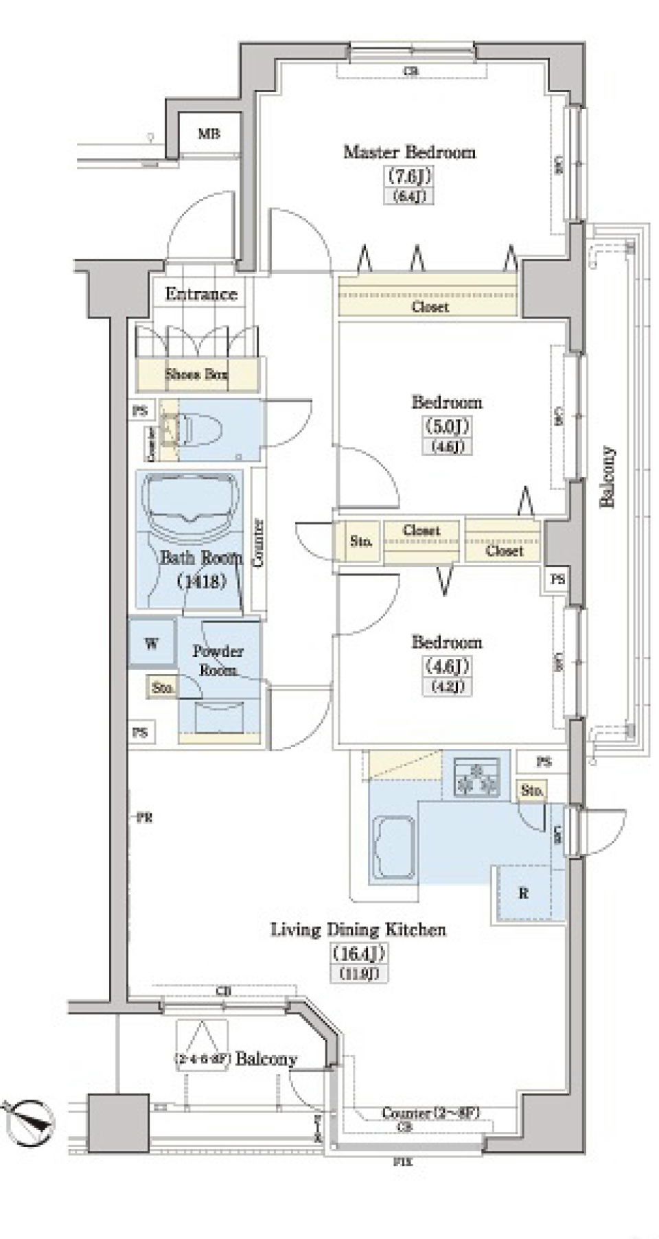 シックでモダンなあなたへ。上質なライフスタイルを叶える空間の間取り図