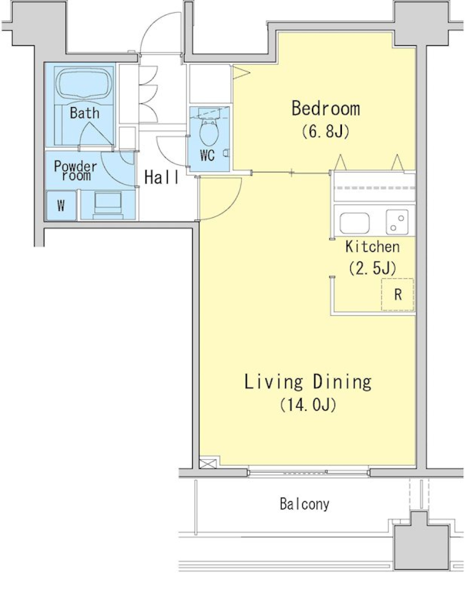 やすらぎの白&times;木目調：優しい時間が流れるリビングの間取り図