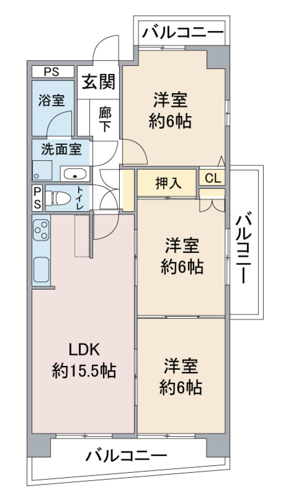 ヒルズ丸和 1401号室の間取り図