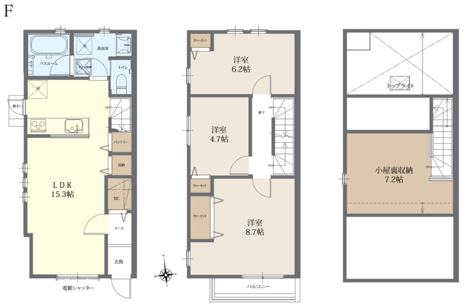 Suwada　Garden　Terrace　Fの間取り図
