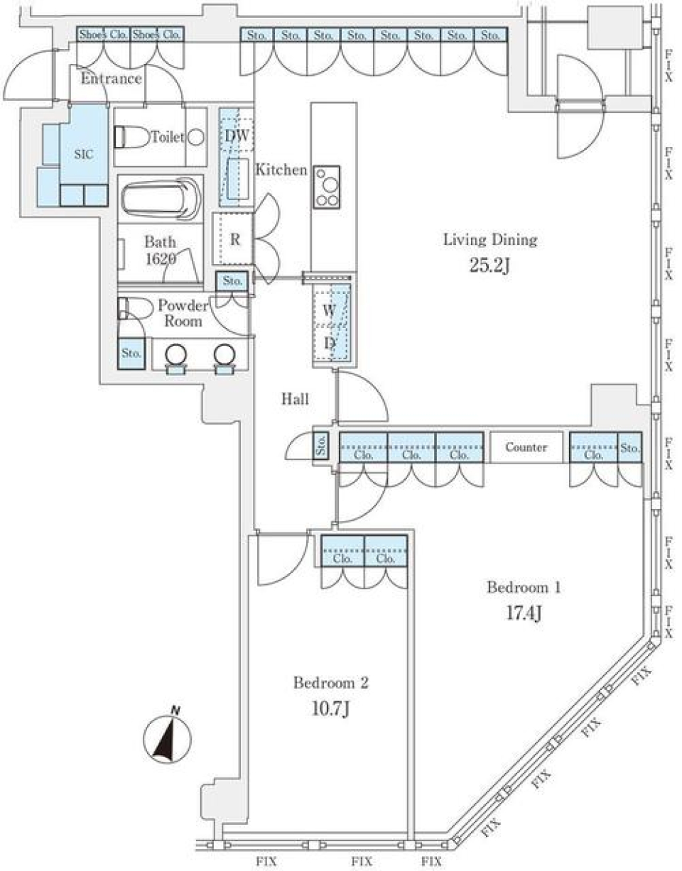 由緒正しき「平河町」アドレスの間取り図