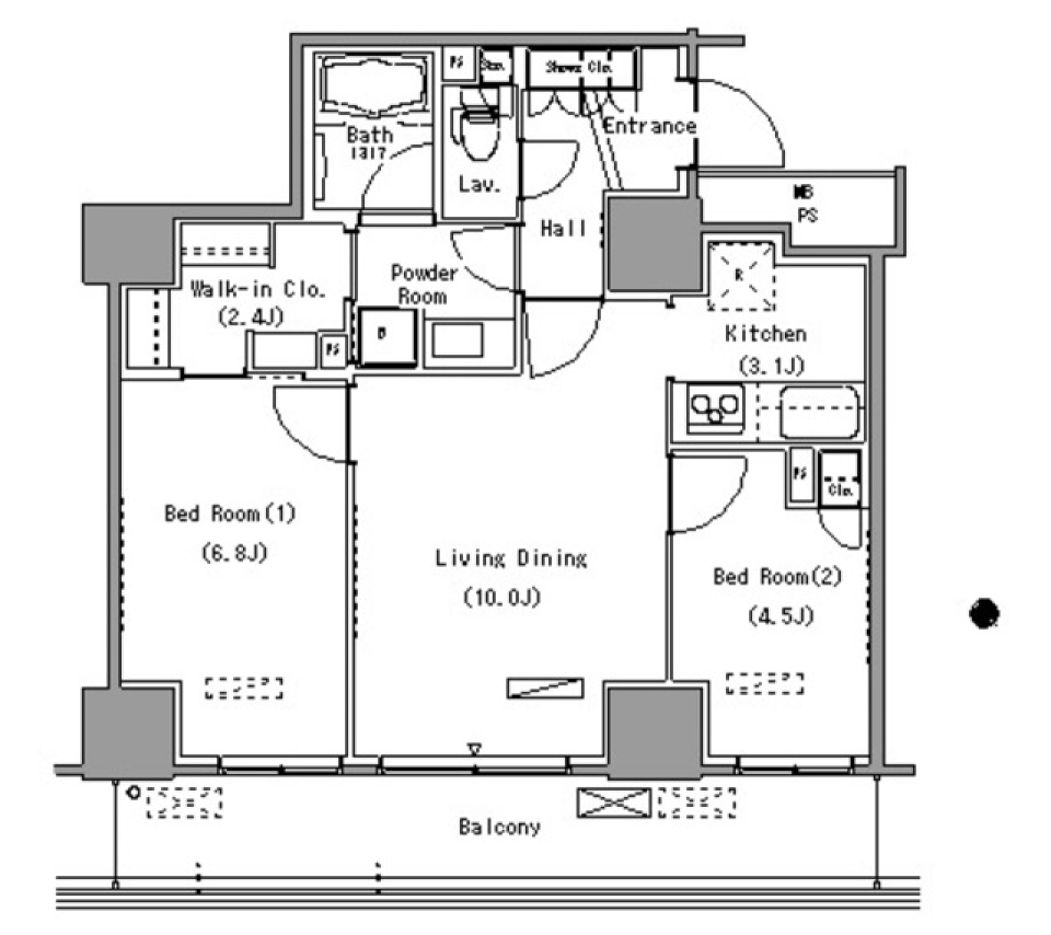 豊洲の空に浸るの間取り図