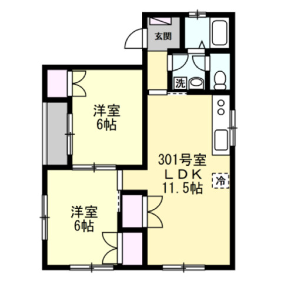 T＆FビルⅡ 301の間取り図