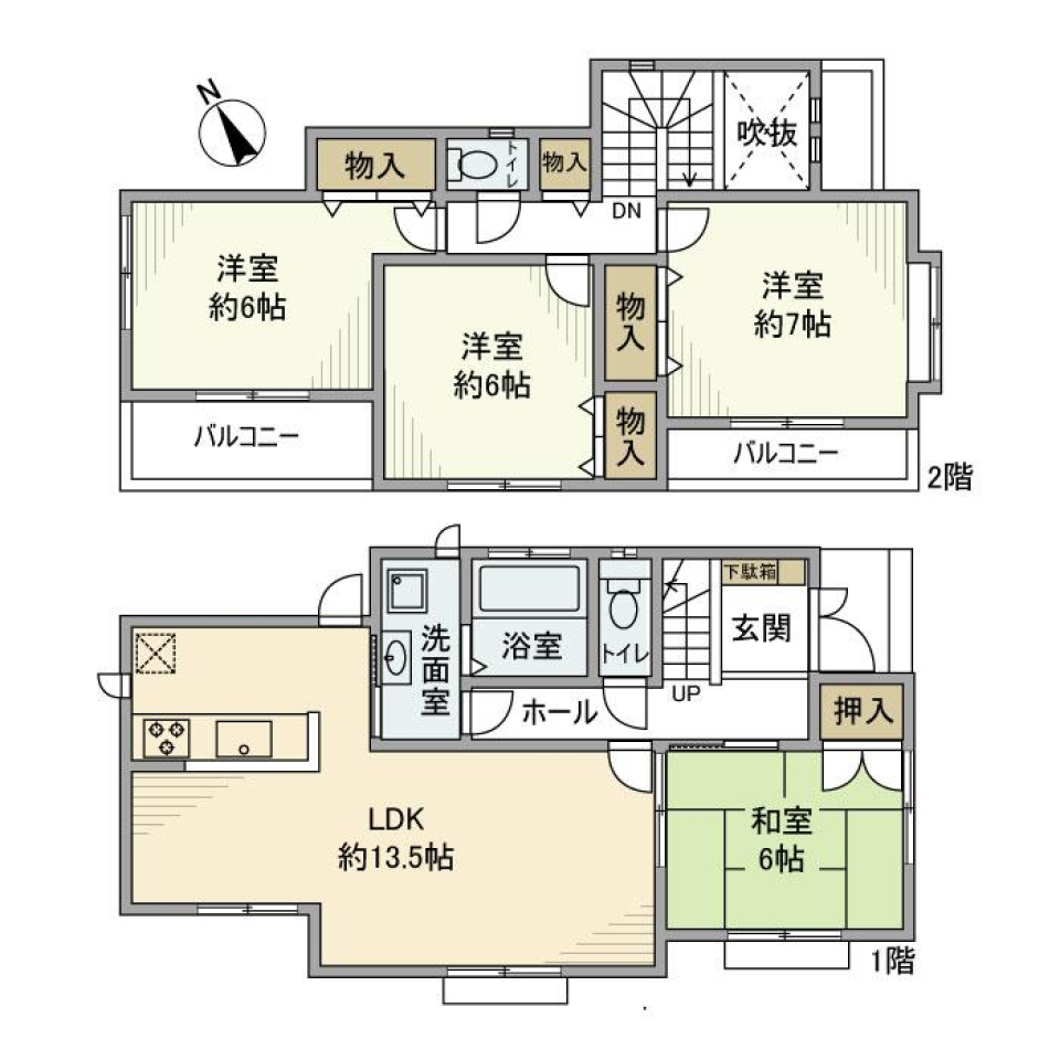吉祥寺北町戸建の間取り図